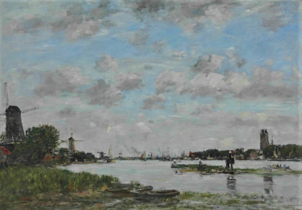 Eugène Boudin, 1884, CR1822, Dordrecht, la Meuse, 46x65, A2012/05/02 (iR15;R122,no1822) =EdBA-1899-169.