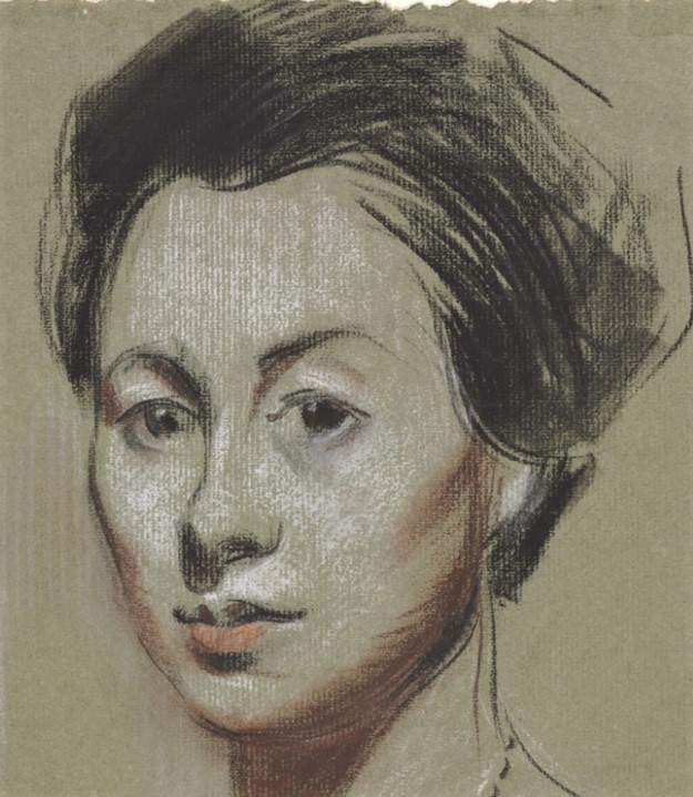 Jean-Louis Forain, 18xx, Ava Mendelsohn (detail), pastel, 32x26, Cleveland MA (iR19;iR6;aR21,p48;M27)