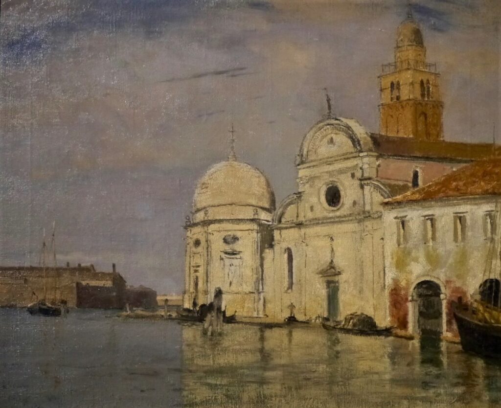 Henri Rouart, 1883ca, The church of San Michele, near Venice, 51x61, Orsay (iR6;iR23;aR20;M1;cpR92,no39). Compare: 5IE-1880-185-192, Venise (Aquarelle).