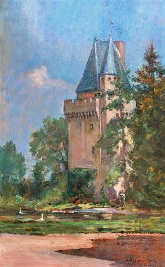 Gustave Colin, 1895ca, The donjon of Saintines castle (Oise; á Mme Reyre), 51x32, xx (aR6;iR10)