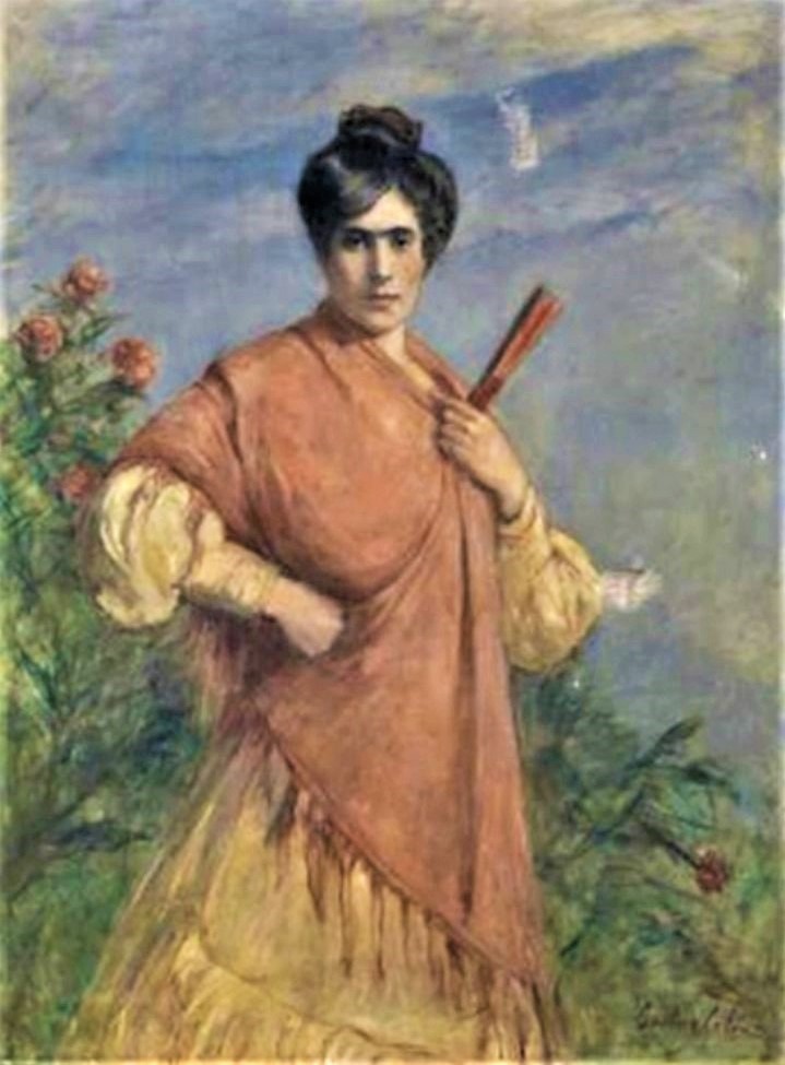 Gustave Colin, 18xx, The Spanish woman with a shawl, 130x96, A2009/05/28 (iR13;iR10;iR1) Maybe?: SNBA-1893-231, Espagnole; Compare: HD1909-7, Paysan espagnol s’essayant à la cape, 41×33.