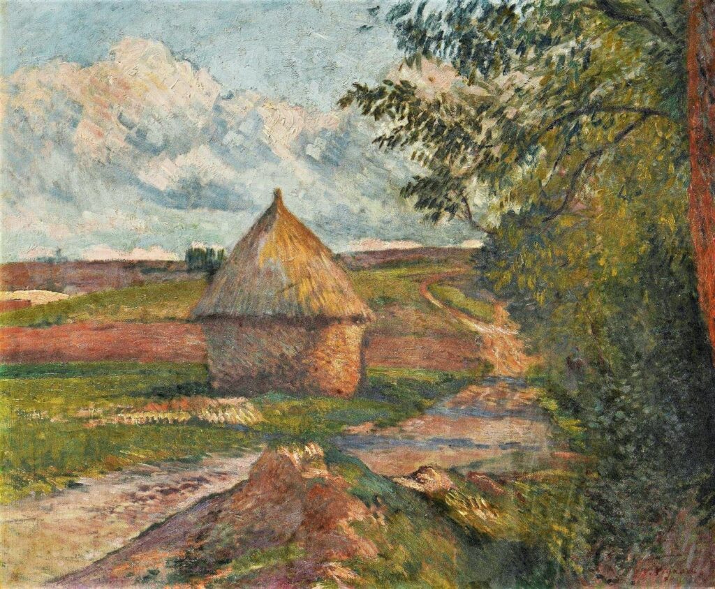 Victor Vignon, 1888ca (18xx), La grande meule (landscape), 46x55, A2018/07/07 (iR11;iR2;iR13) =?? BJ1921-47, Meule à Bassières (R272,p31)