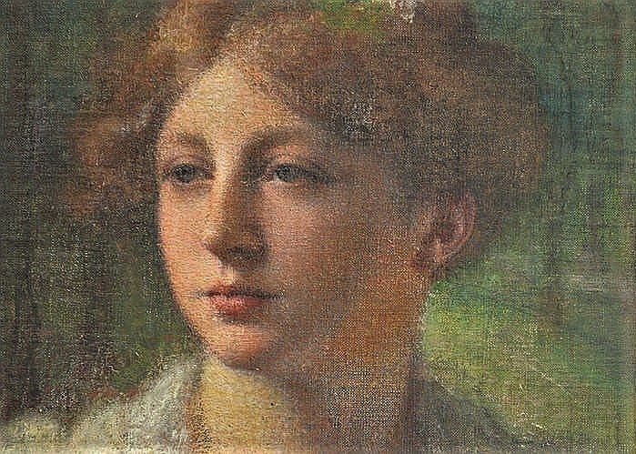Eugène Vidal, 18xx, Portrait of a young girl (detail), 36x25, A2017/12/12 (iR10;iR17;iR11)