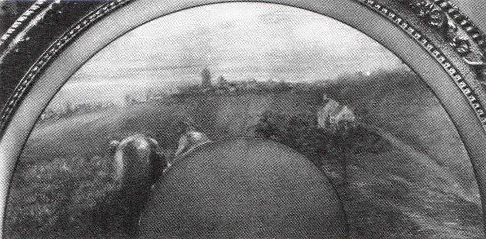 Camille Pissarro, 4IE-1879-195, Vue de Pontoise, eventail = 18xx, CR1610, Paysannes à Pontoise (View on Pontoise), fan, 16x55, private (R90II,p140+118;R2,p270;R126,no1610)