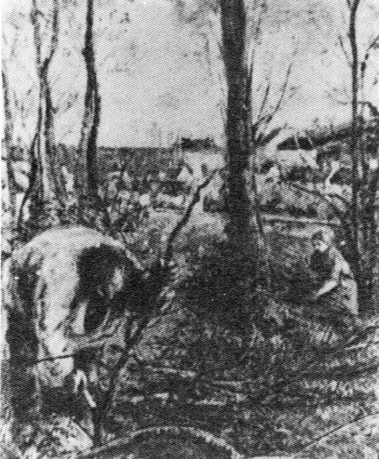 Camille Pissarro, 6IE-1881-84, Paysan émondant, gouache = 18xx, CR1340, Paysan émondant des branches, gouache, 46x38, xx (R90II,p194+184;R2,p355;R126,CR1340)