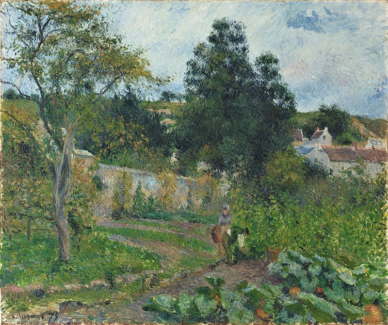 Camille Pissarro, 7IE-1882-106, Jardin potager à l’Hermitage. Maybe??: CCP598, 1879, Kitchen gardens at l'Hermitage, Pontoise, 54x65, A2010/06/18 (iR10;iR6;iR11;R116,CCP598;R2,p394)