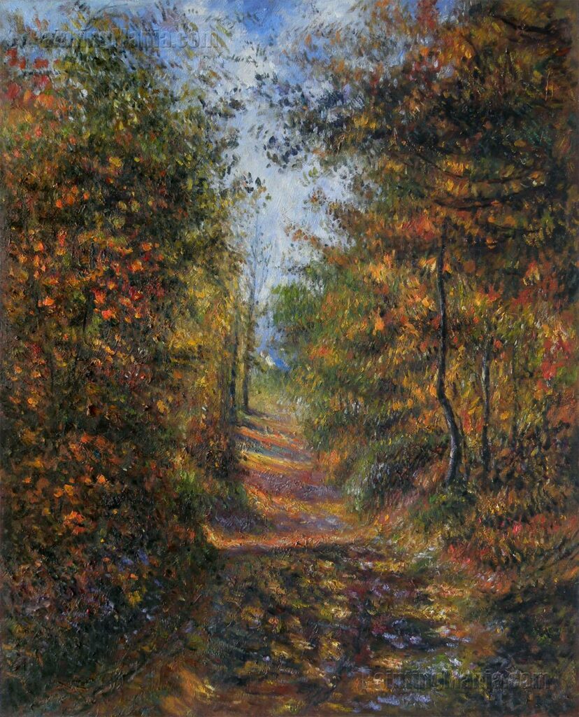 Camille Pissarro, 7IE-1882-116, Sentier au bois d’Ennery. Maybe??: 1879, Sentier dans les bois à Pontoise, 81x66, Axx (iR10;iR235;iR13;R2,p394)