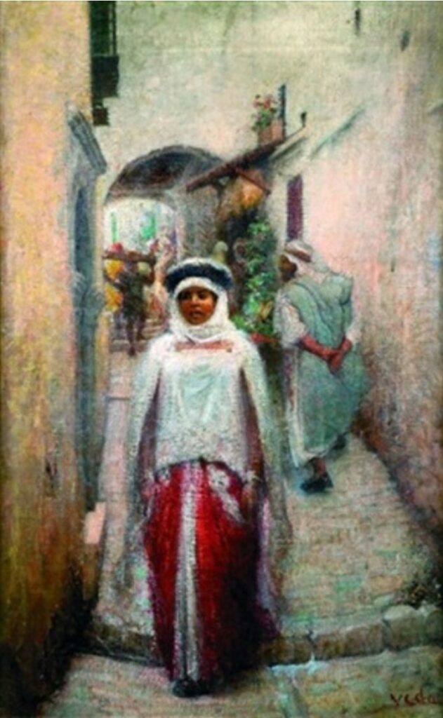 Eugène Vidal, S1878-2230, Une Rue de la Haute Ville (Casbah) à Alger. Maybe: 18xx, Jeune femme dans la Kasbah d'Alger, 85x54, A2018/06/25 (iR13;iR11;iR41;R9;iR1)
