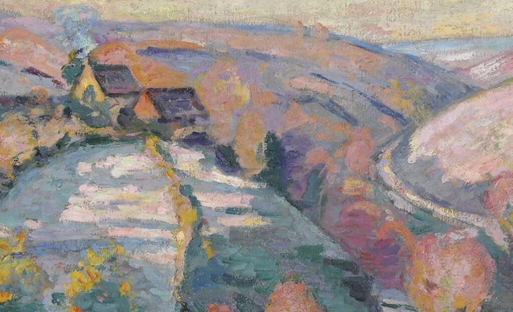 Armand Guillaumin, 1905ca, CR653, La vallée au Pontcharraud (detail), 65x81, A2008/05/07 (iR15;R124,no653)