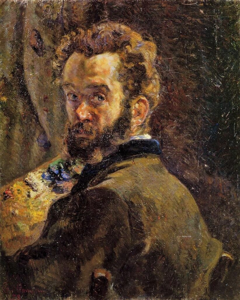 Armand Guillaumin, 5IE-1880-72, Portrait de M. G. = 1878, CR55, SDbl, Selfportrait with palet, 60x50, VGM Amsterdam (iR77;iR2;iR6;R90II,p150+166;R1,p363;R8,p37;R179,G11;R2,p312)