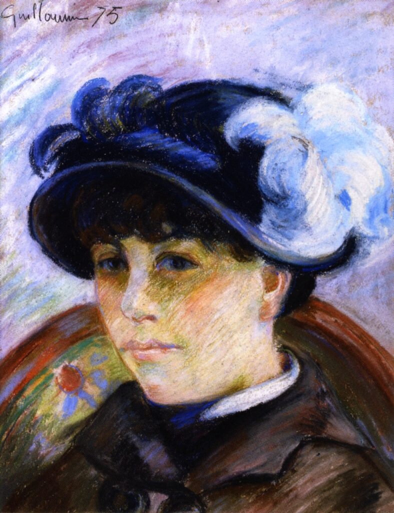 Armand Guillaumin, 5IE-1880-81, Mlle B; pastel =?? 1875, SDtl, Portrait of a young woman, pastel, 37x29, A2012/02/09 (iR2;iR11;iR14;R2,p312)