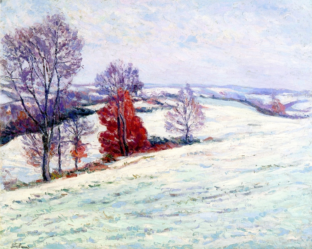 Armand Guillaumin, 8IE-1886-63, Paysage, fin de l’hiver. Compare: 1885ca, Snow at Crozant, 65x81, A2001/11/08 (iR2;iR11;R2,p445;R90I,p432)