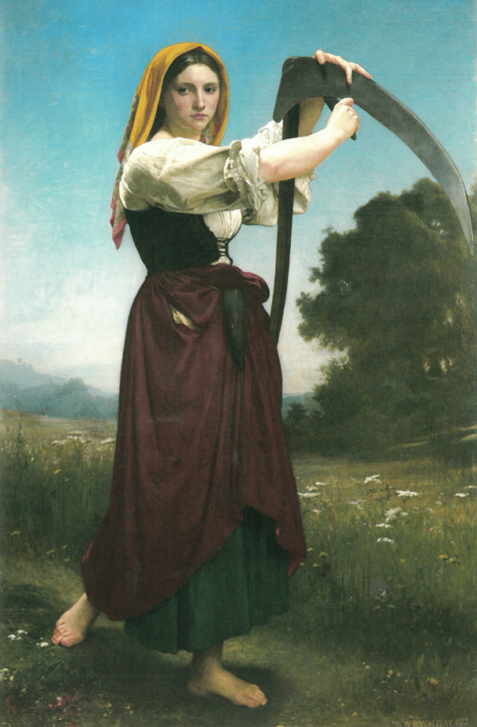 Bouguereau (William-Adolphe; 1825-1905): 1872, Faucheuse (Mower), 179x116, private Mexico (iR4;iR1) = S1872-183