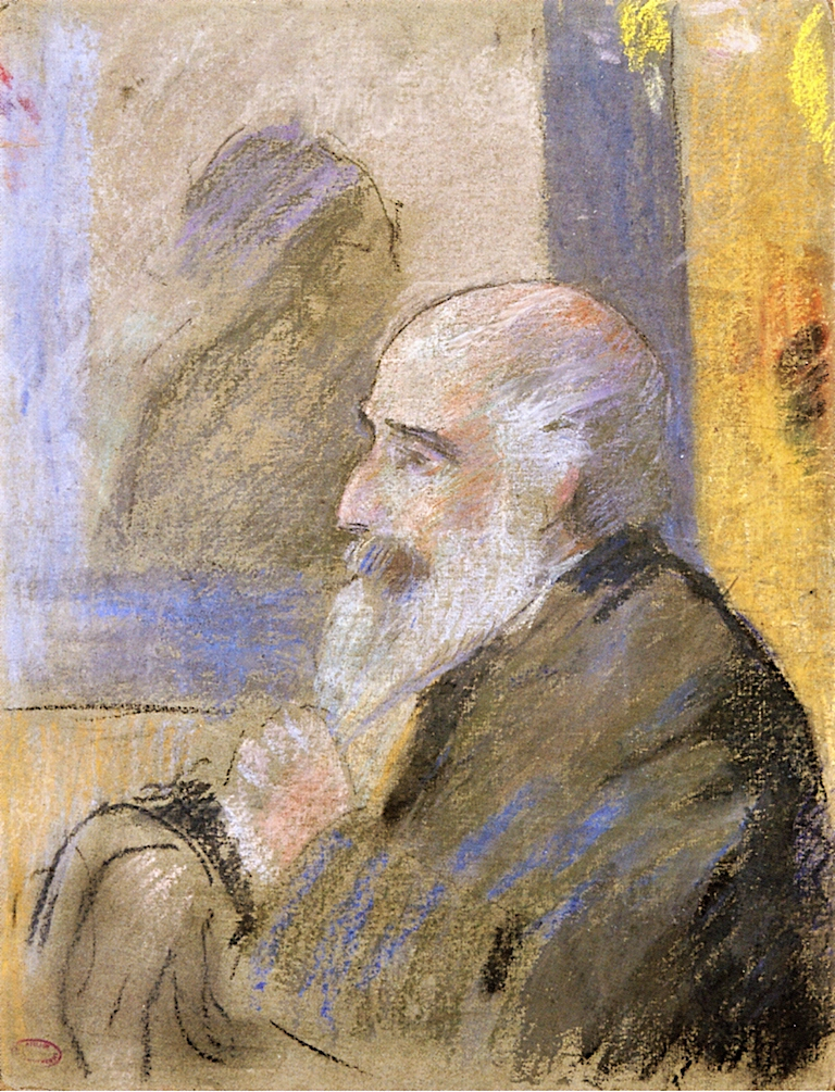 Federico Zandomeneghi, 1903- (or 1905+), CG741, Sbl, Portrait of Camille Pissarro (?), pastel, 62x47, A2017/03/23 (iR2;iR15;iR11;R88II,p157;R203,no459;R204,no741), former Durand-Ruel collection.