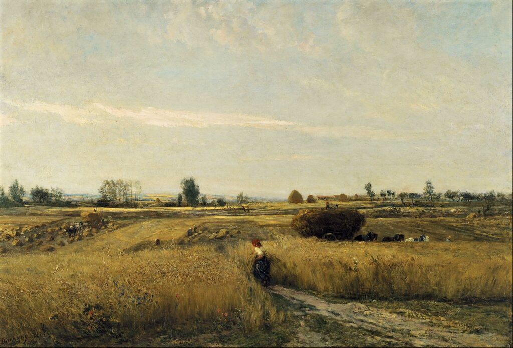Daubigny (1817-78): 1851, Harvest Time, 135x196, Orsay (iRx;iR2) =!? S1852-309, Moisson