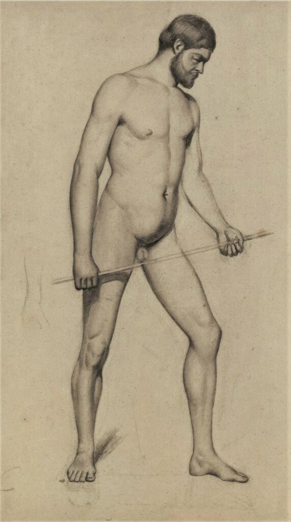 Cezanne (Paul), 1862, Académie d'homme, charcoal, 61x47, A2008/11/05 (iR11)