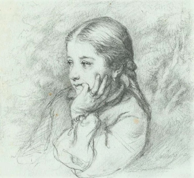 Marcellin Desboutin: 1864ca, Buste of (assumably) Marie Desboutin, dr, 12x12 (or 20x16), Gallery Paris (iR365;iR10;aR10,no12)