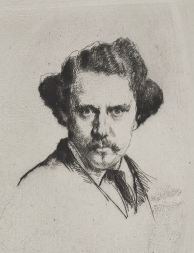 Marcellin Desboutin: 1875ca, Deschamps, marchand de tableaux à Londres (d), etch 1st, 45x30 (or 22x13), BNF Paris (iR40,btv1b105245898;iR1;aR10,no71;R158,no81) =!? S1875-3660-4, Portrait de M. Deschamps