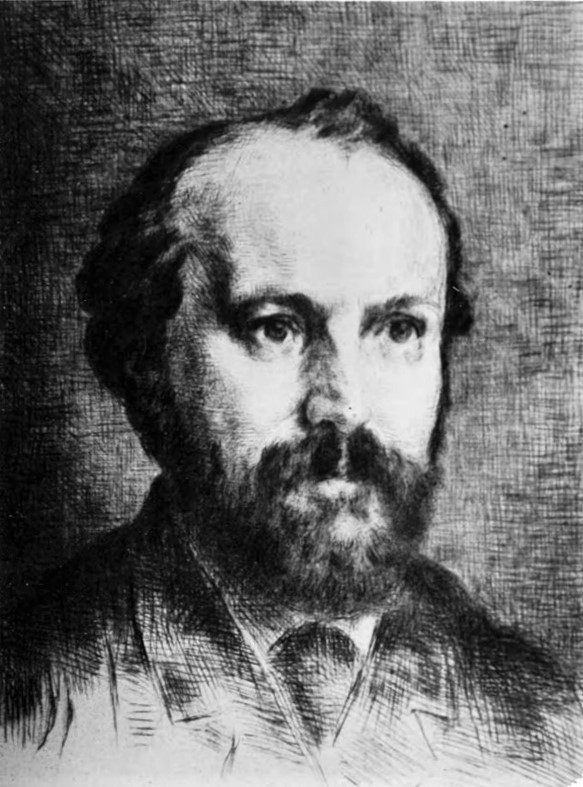 Marcellin Desboutin: 1876ca, Portrait Edmond Duranty (detail), etch ps, 23x15, FM Cambridge (R158,p70+267+no88;iR6;R5,p95;R85V,no18;R1,p377;M32) Compare: SdAF-1881-693, Portrait de M. Duranty