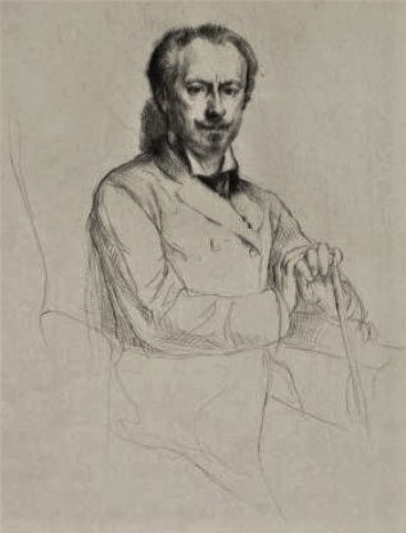 Marcellin Desboutin: 1877, Charles Haas, collectioneur, ps,24x32, A2018/05/24 (iR145;R85XVIII,no89;R158,no117) =!? S1877-4392-6, Portrait de M. G. Haas, gravure à la pointe sèche