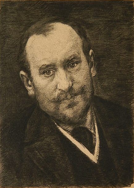 Marcellin Desboutin: 1894, Portrait of Leon Maillard, drypoint, 15x12 (19x14), A2013/12/07 (iR17;iR11;R158,no169;aR10,no114;iR1) Compare: SNBA-1893-332, Portrait de M. Maillard