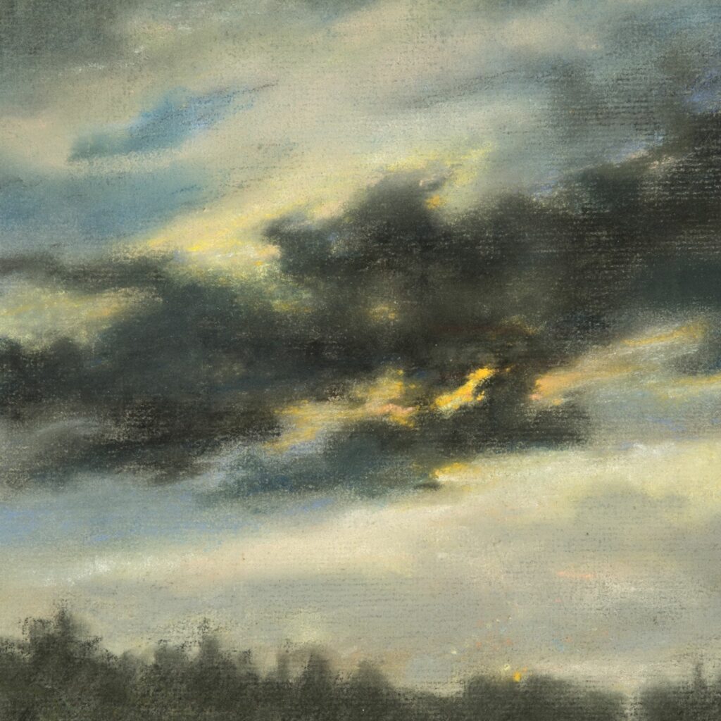 Louis Debras: 18xx, Ciel d'orage (stormy sky), pastel, 23x31, A2014 (aR3;iR2;iR1) Cp: SdAF-1884-2691, Quatre études; paysages
