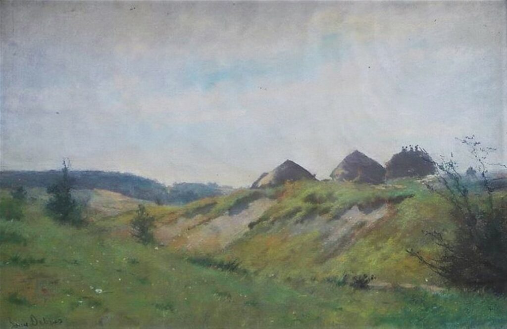 Louis Debras: 18xx, Sbl, Countryside landscape, pastel, 30x45, A2017/11/25 (iR17) cp SdAF-1889-3061, Paysages; pastels