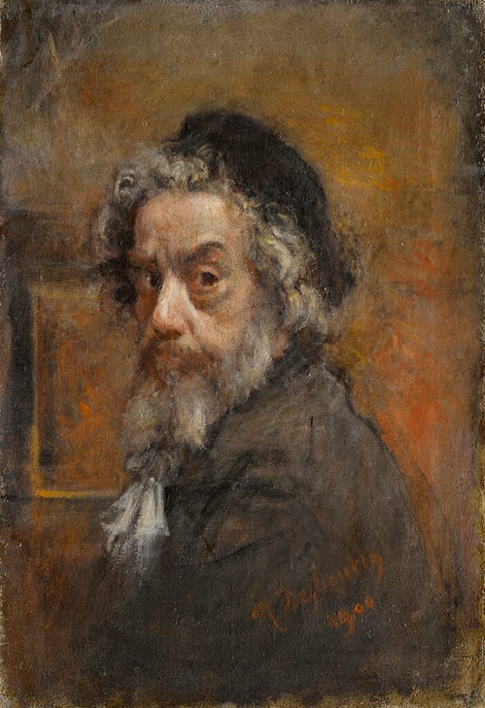 Marcellin Desboutin: 1900, SDbr, Self-portrait, 28x41, xx (iR10;iR1) =? SNBA-1901-283, Portrait de l’auteur
