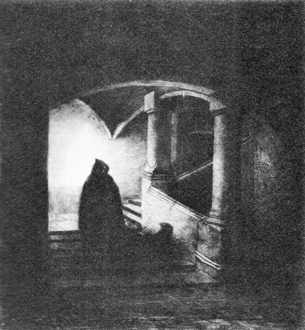 Ludovic Lepic, 1IE-1874-78, L'Escalier du château d'Aix en Savoie = 1863, The staircase of the castle of Aix en Savoie, etch, 41x38, BNF Paris (R90II,p23+8;R2,p121;iR26) =!? intérieur de château (R85IX,p143,no3;iR26)