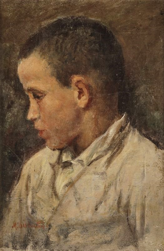 Marcellin Desboutin: 2IE-1876-65, Tête d'etude =??? 18xx, Portrait of child, profile, 41x27, A2015/11/28 (iR11;R2,p161;R90I,p62)