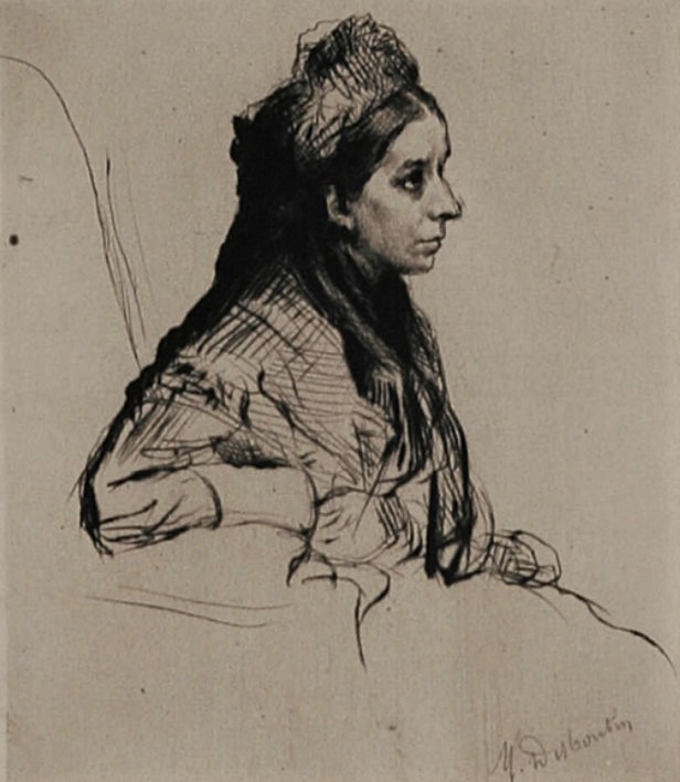 Marcellin Desboutin: 1879, Mme Bouquet de la Grye, ps, 21x19, INHA Paris (iR366;iR10;aR10,no37;iR1;R85XIII,no35;R158,no18) =? S1879-5638-4. Portrait de Mme Bouquer de la Grie