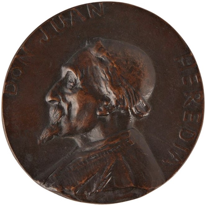 Alphonse Legros, SdAF-1882-4970-2, Neuf médailles; bronze =? 1881-82, Don Juan Heredia, bronze medallion, d10, A2021/11/19 (iR17;iR1)
