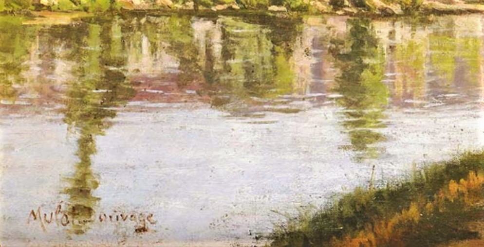 Émilien Mulot-Durivage, 1892ca, Sbl, Bords du Loing (detail 2), 43x55, A2018/07/08 (iR85;iR12;iR44;iR41;iR16)