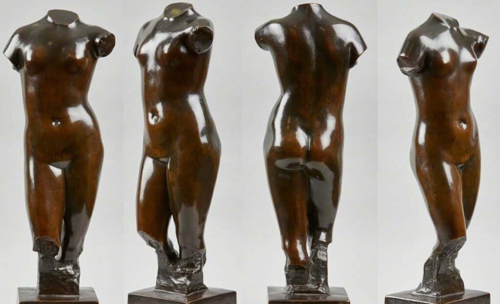 Alphonse Legros, 1892ca, Torso of a Young Woman, bronze, 48x13x14, FM Cambridge (iR173;M184;iR17;iR15;iR6)