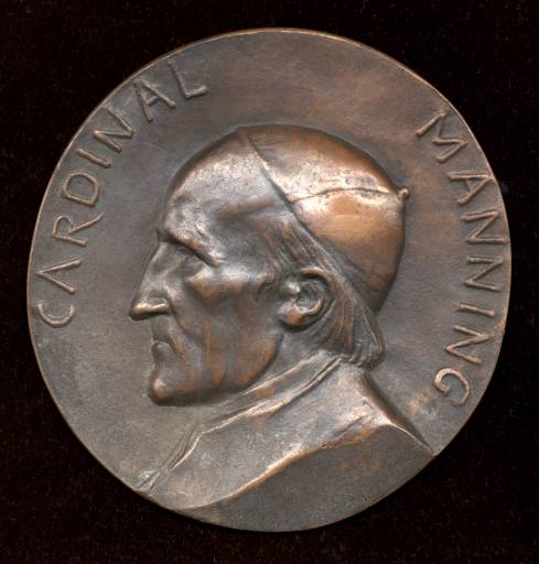 Alphonse Legros, SdAF-1882-4970-8, Neuf médailles; bronze =?? 18xx, Cardinal Manning, sc, xx, xx (iR6;iR1)