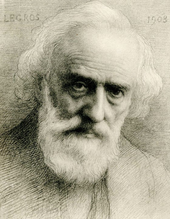 Alphonse Legros, 1903, Self-Portrait, 66 years old (detail), photogravure, 16x12, BM London (iR105;M147;iR40)