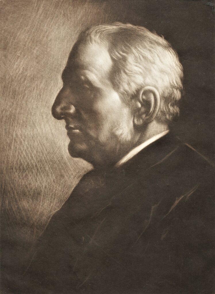 Alphonse Legros, SdAF-1882-5421-2, Quatre eaux-fortes. Portraits =? 1881, CR238, Sir Frances Seymour Haden, etch mezzotint, 25x18, Cleveland MA (iR19;M27,1944.401;iR40;R85IX,no238;iR1)
