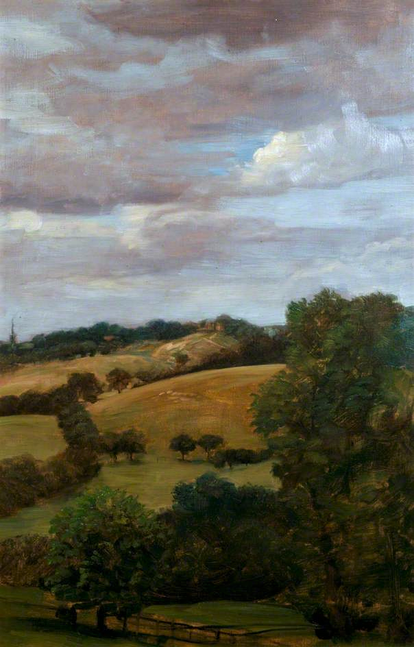 Alphonse Legros, 2IE-1876-92, Paysage =?? 1876-77, Hilly Landscape, 76x50, VAM London (iR2;iR17;M65;R2,p162;R90II,p39)