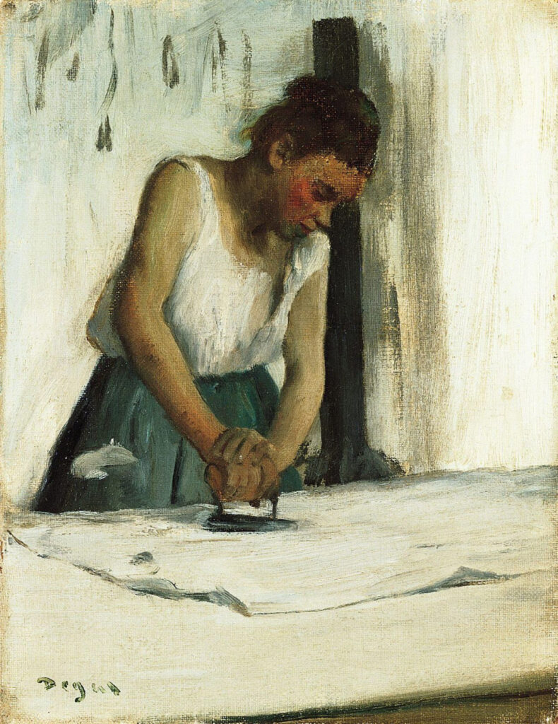 Edgar Degas, 1IE-1874-57, Blanchisseuse; appartient à M. Brandon =?? 1873ca, CR329, La blanchisseuse, 22x18, private NY (iR10;iR335;iR90;iR22;R26,no367;R2,p120)