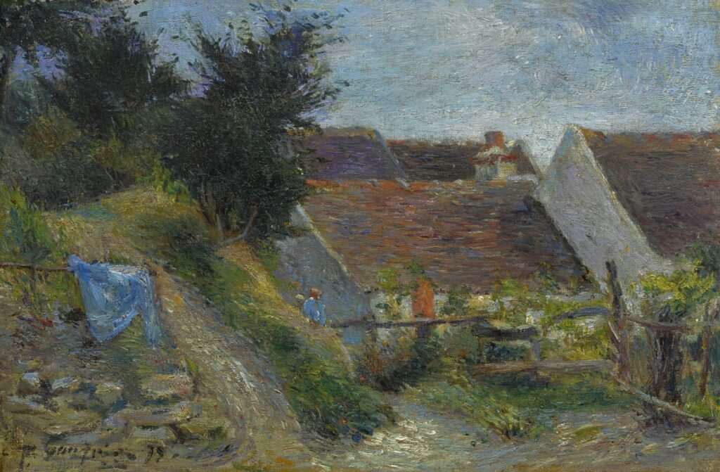 Paul Gauguin: 5IE-1880-59, La sente du Père Dupin, (Seine-et-Oise) =? 1879, CR53, SDbl, Chemin de village, 31x47, A2017/11/15 (iR11;iR2;R1,p410;R181,no53;R128,no35;R2,p311;R90II,p150+165)