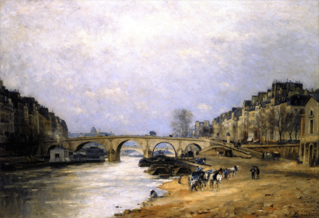 Stanislas Lépine: S1877-1332, Le Pont-Marie, à Paris =1876-77ca, CR62, La Seine au Pont Marie, 65x92, A2018/06/20 (iR2;iR14;iR1;R208,no62)