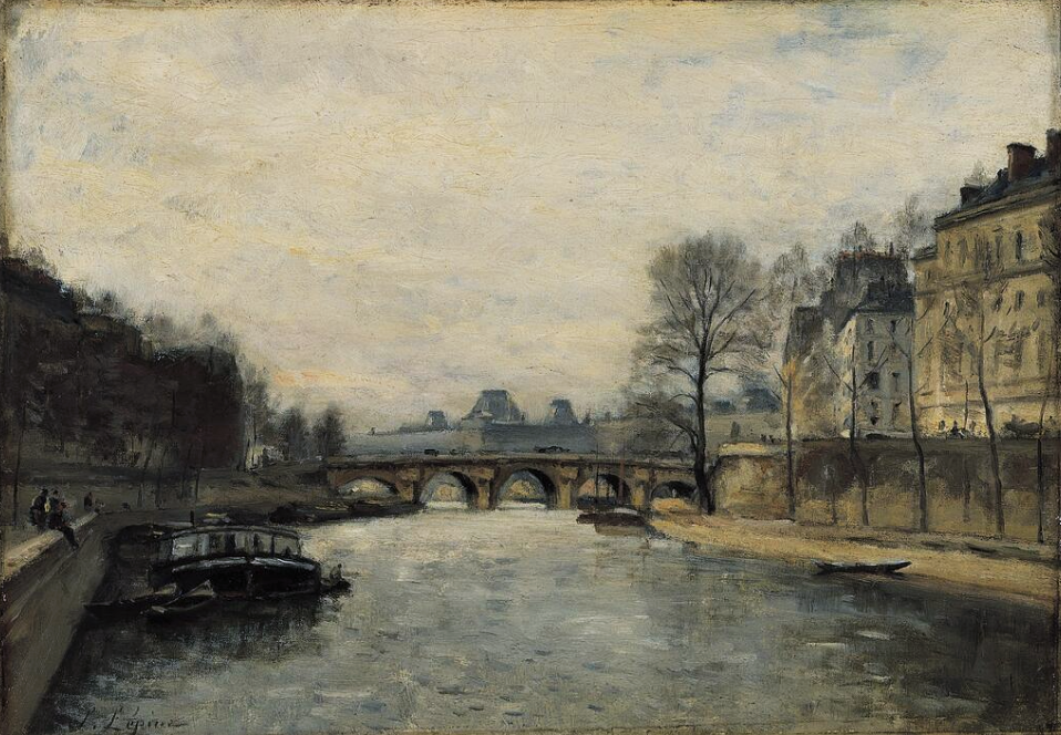 Stanislas Lépine: 1875-79ca, The Pont Neuf, 23x33, NSM Pasadena (M43;iR10;iR6;iR35;iR1) =?? S1878-1417, Le petit bras de la Seine, au Pont-Neuf