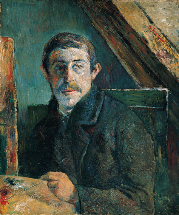 Paul Gauguin: 1885, CR165, SDtr, Gauguin at His Easel, 66x54, KAM Fort Worth (iR10;iR6;iR2;R37,p49;R181,no165;R128,no138) expo Copenhagen 1893