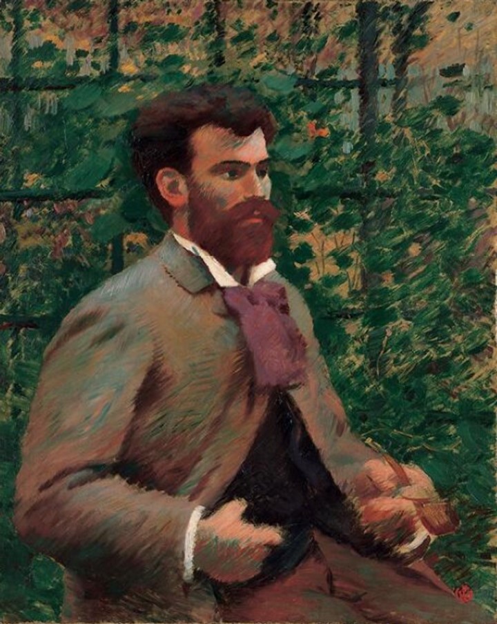 Émile Schuffenecker: 8IE-1886-168, Portrait =??? 1885-90ca, Portrait of Fernand Quignon (1854-1941), 81x66, NSM Pasadena (M43;iR10;R54,no193;R2,p446)