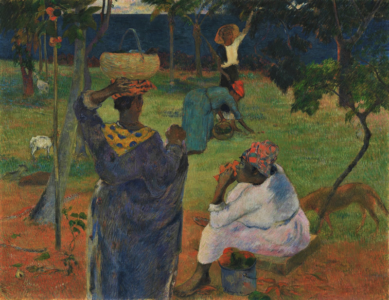 Paul Gauguin: 1887, CR250, SDbc, Fruit picking (The Mango Trees, Martinique), 89x116, VGM Amsterdam (iR2;R181,no250;R128,no224;M73) =XX-1889-1 = Volpini 1889-3