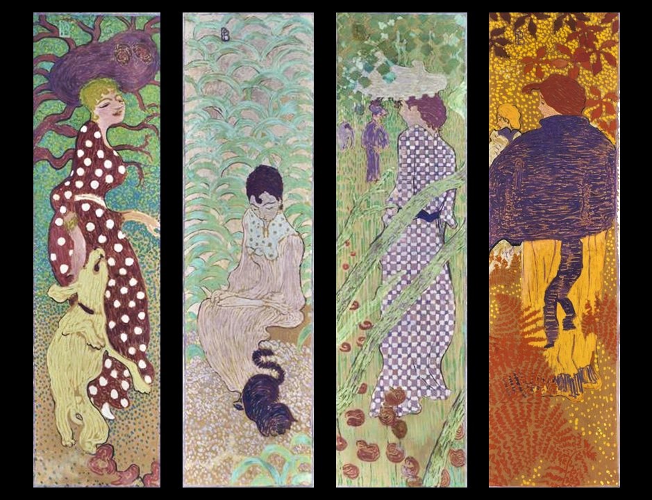 Pierre Bonnard (1867-1947): 1891, Femmes au jardin, 4x106x48, Orsay (iR23;iR10;M1) =SdAF-1891-127 = 1EIS-1891-15