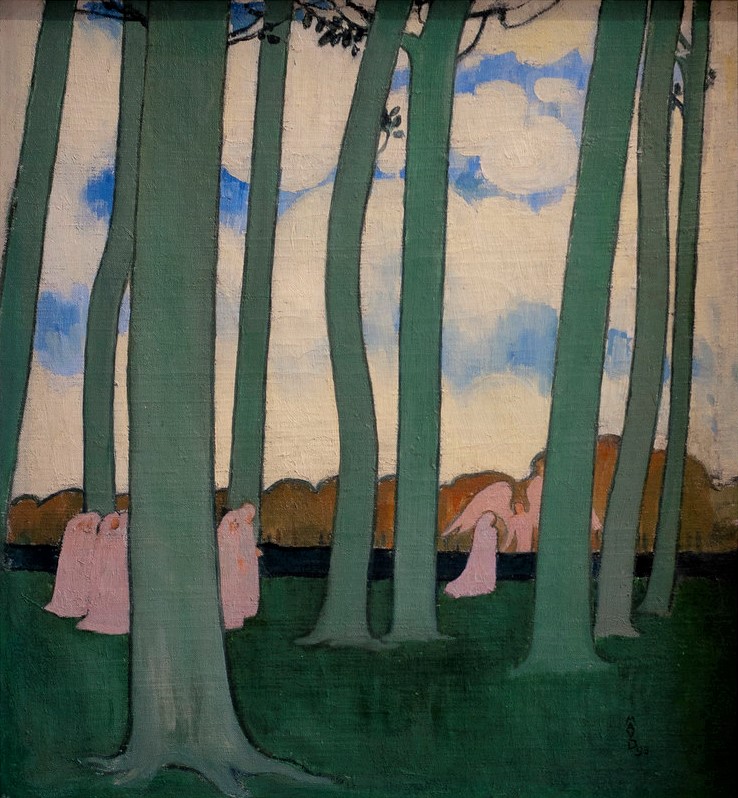 Maurice Denis (1870-1943): 1893, SDbr, Les arbres verts (Les hêtres de Kerduel), 43x46, Orsay (iR10;iR94;iR23;M1) =5EIS-1893-52