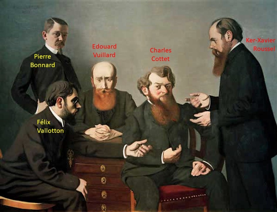 Félix Vallotton (1865-1925): 1902-03, Five painters, 145x187, Metropolitan (iR6;M23)