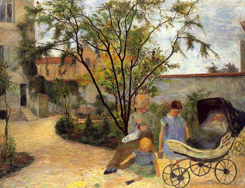 Paul Gauguin: 7IE-1882-20, Un morceau du jardin =?? 1881ca, CR70, Gauguin's Family, Rue Carcel, 87x114, NCG Copenhagen (iR2;R181,no70;R128,no67;R90II,p202;M90) Compare: 7IE-1882-19, Église de Vaugirard
