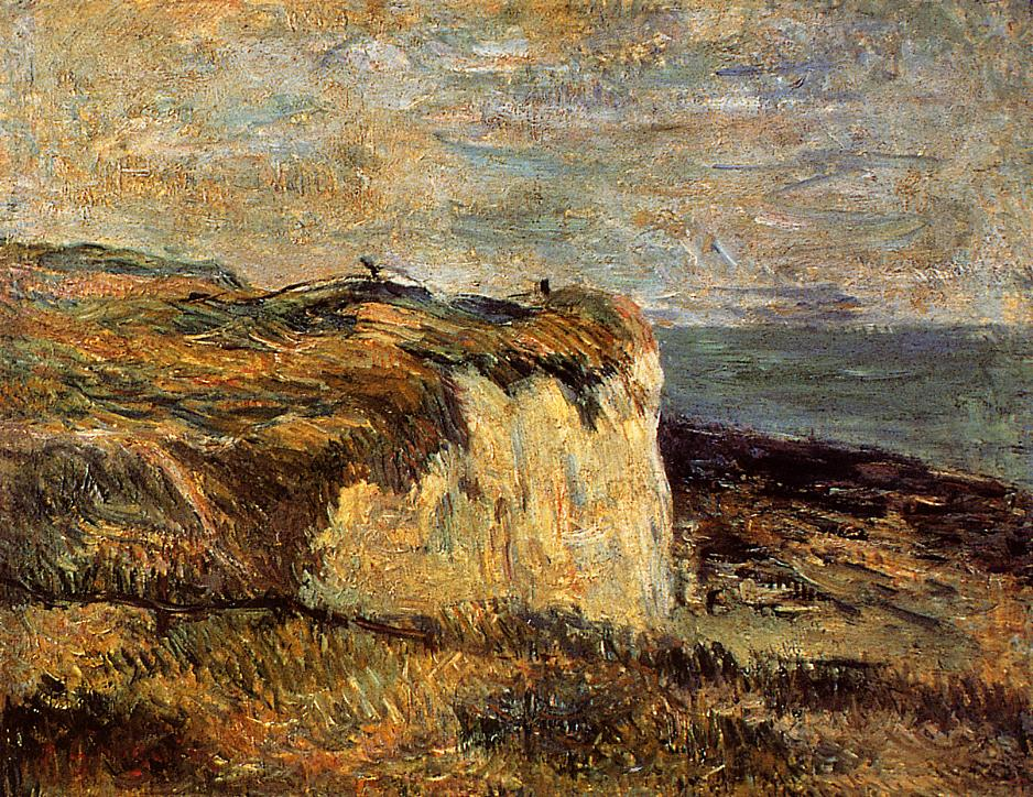 Paul Gauguin: 8IE-1886-59, Falaises =? 1885ca, CR181, Cliff near Dieppe, on wood, 19x24, private (iR2;iR11;R181,no181;R90I,p432)